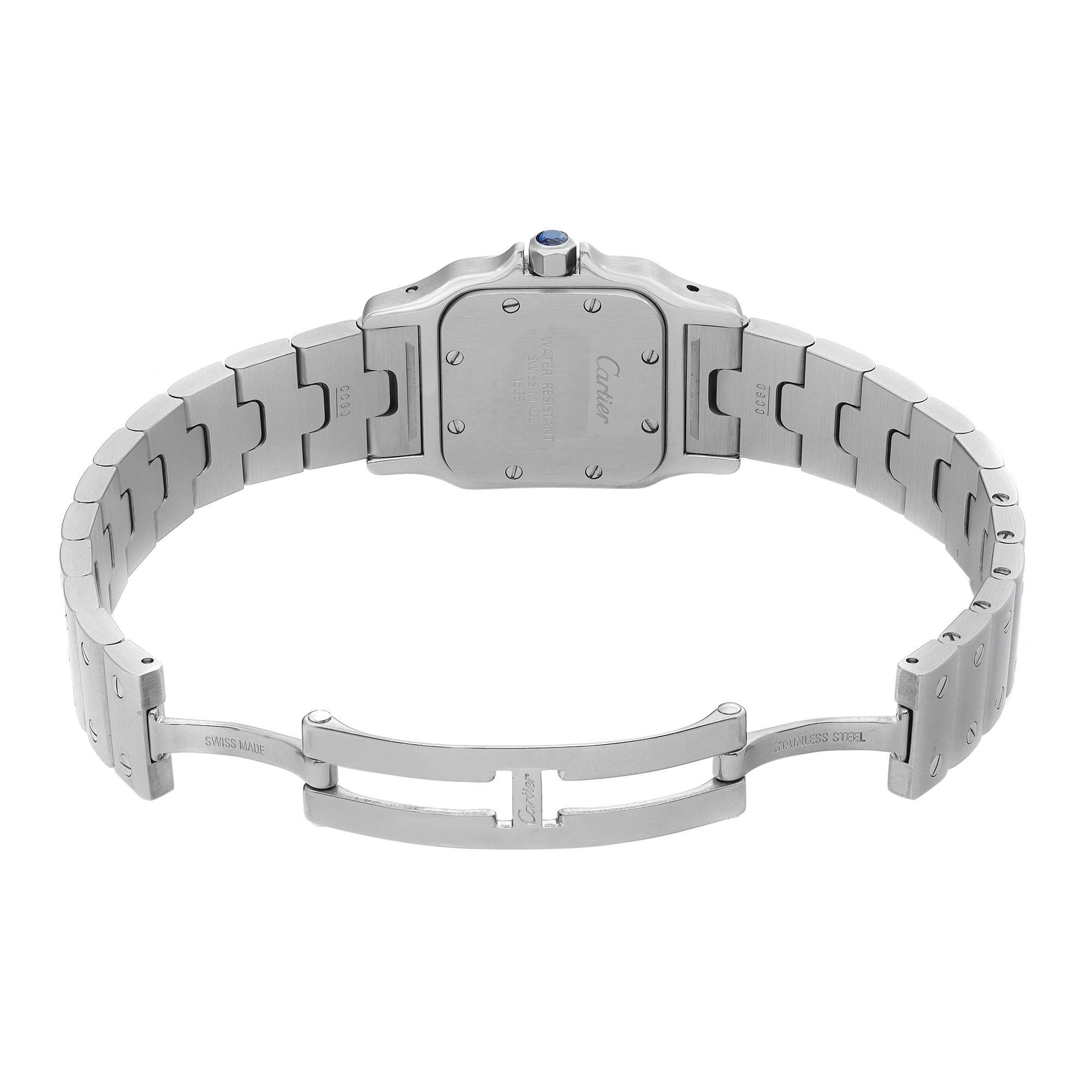 Cartier Santos Galbee Steel Silver Roman Dial Quartz Ladies Watch W20056D6 2