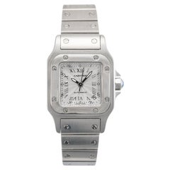 Cartier Santos Galbee 24MM W20054D6 2423 Quadrante bianco Orologio da donna in acciaio inossidabile