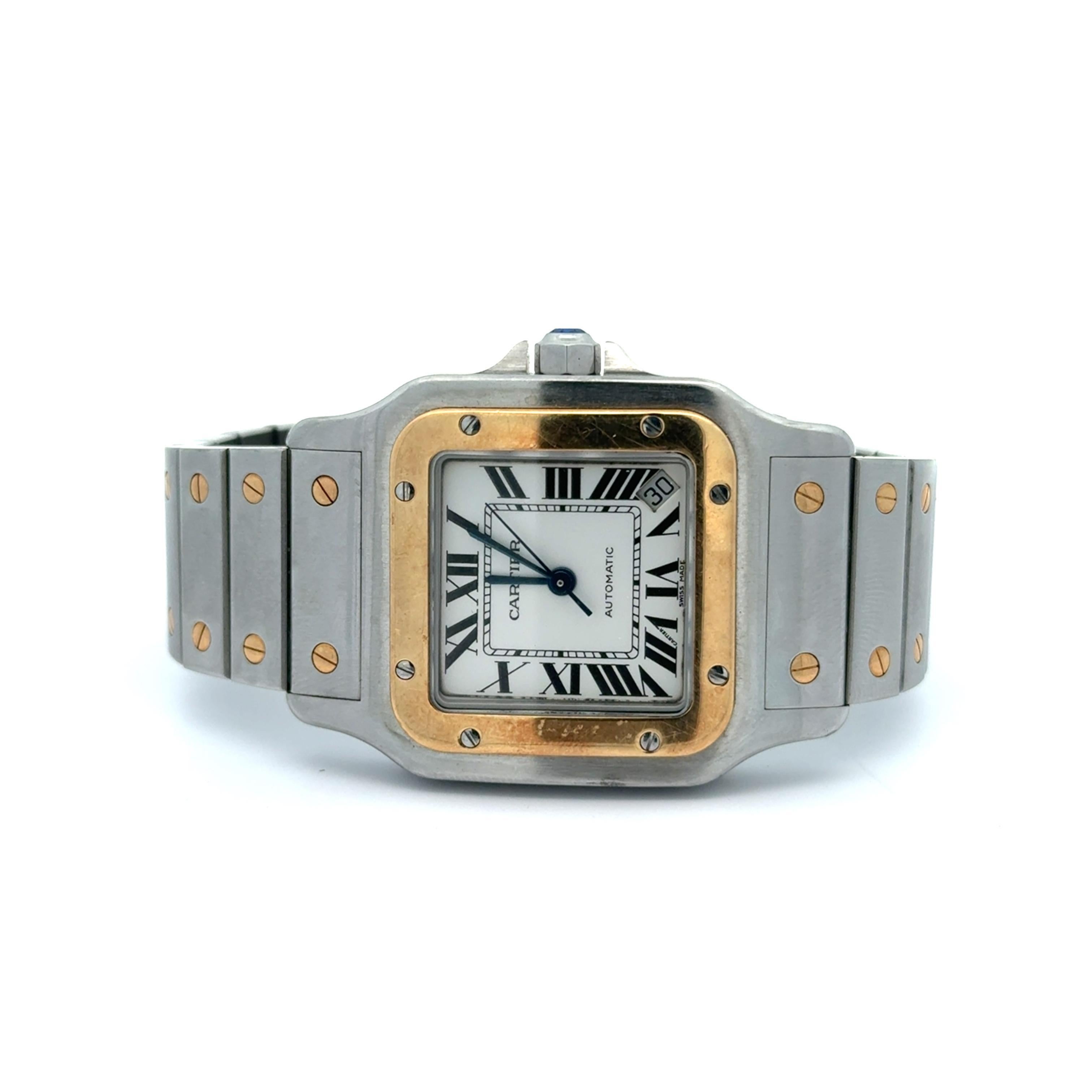 Montre-bracelet Cartier Santos Galbee 2823 Automatic 32mm Two Tone en vente 3