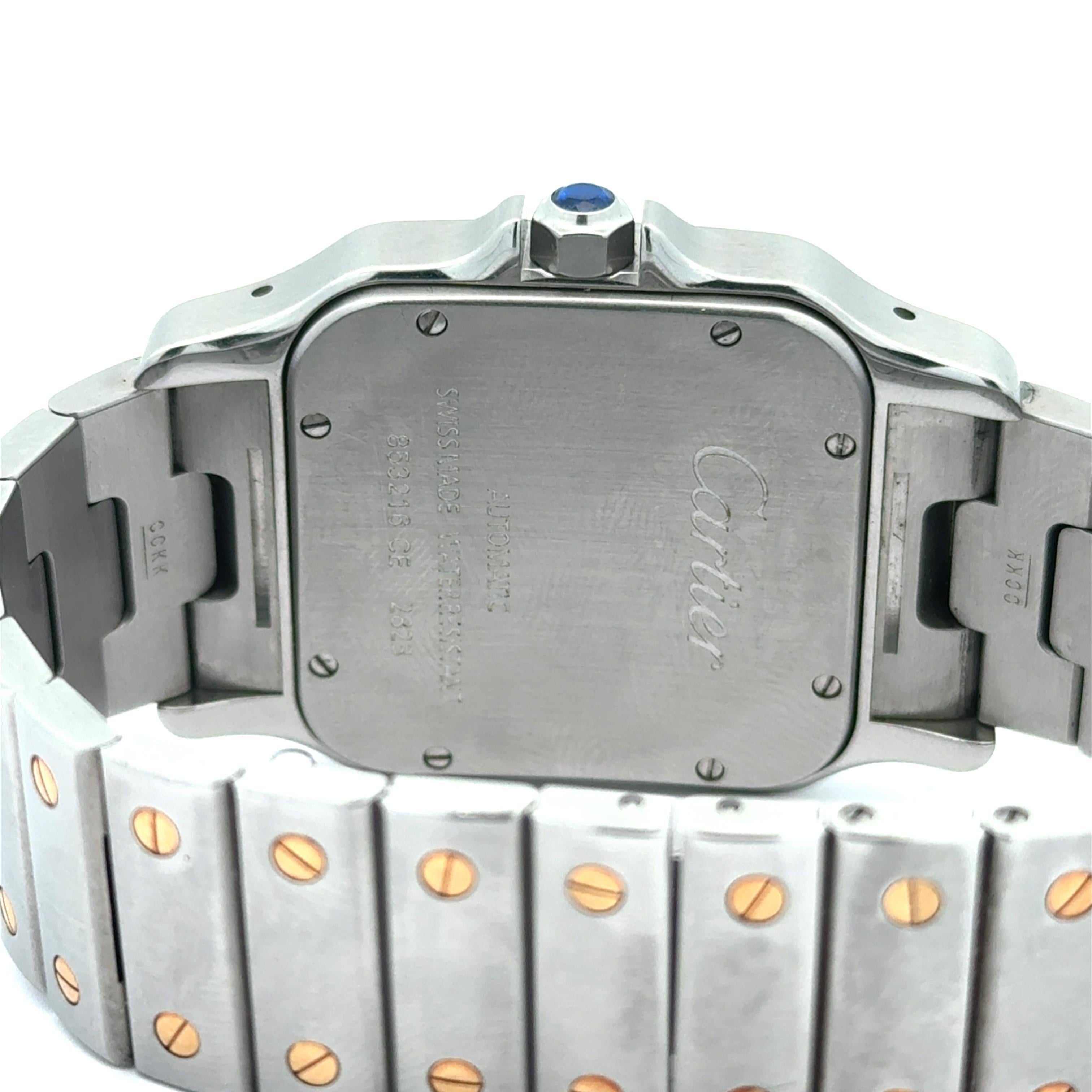Montre-bracelet Cartier Santos Galbee 2823 Automatic 32mm Two Tone en vente 4