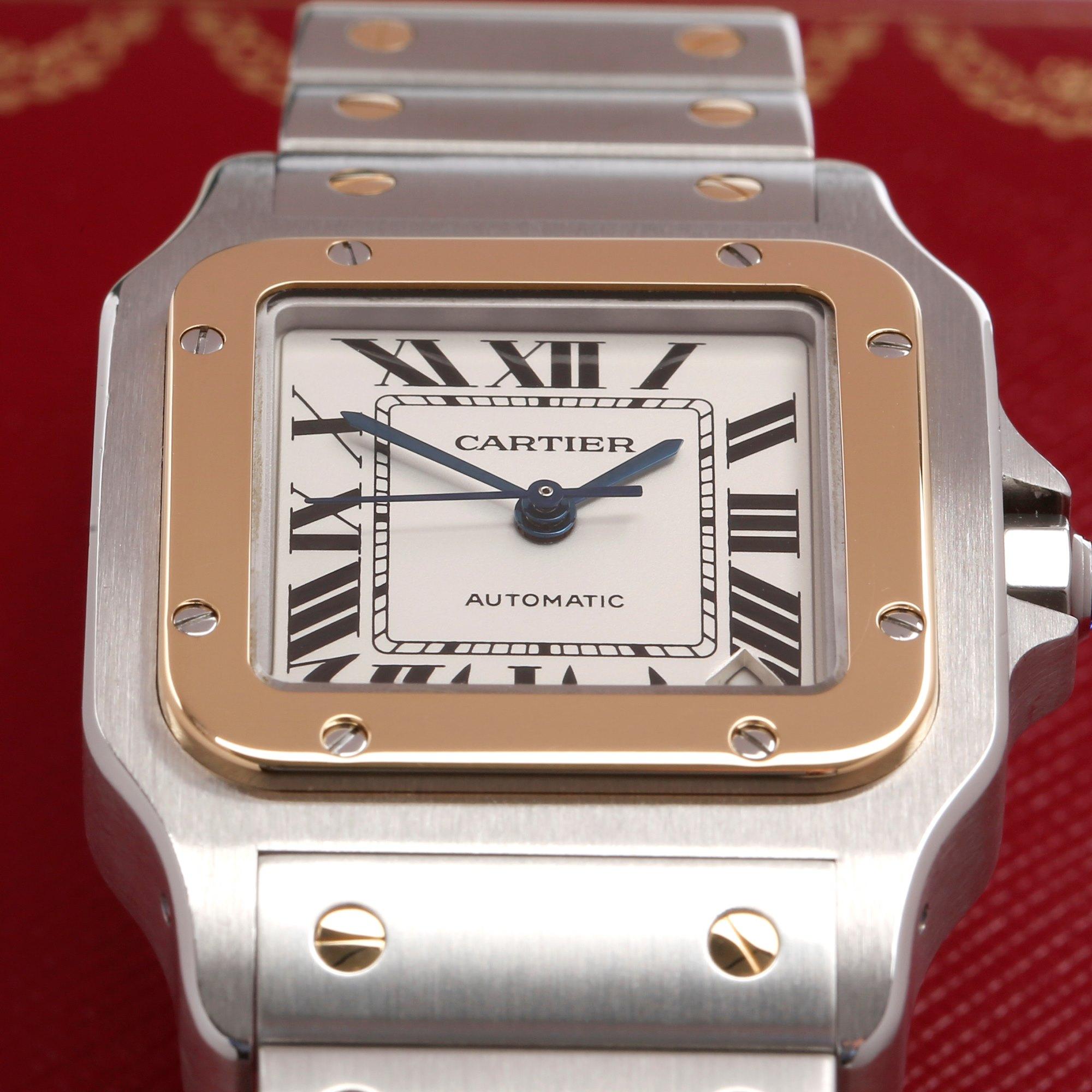 Cartier Santos Galbee 2823 Mens Stainless Steel & Yellow Gold XL Automatic Watch 1