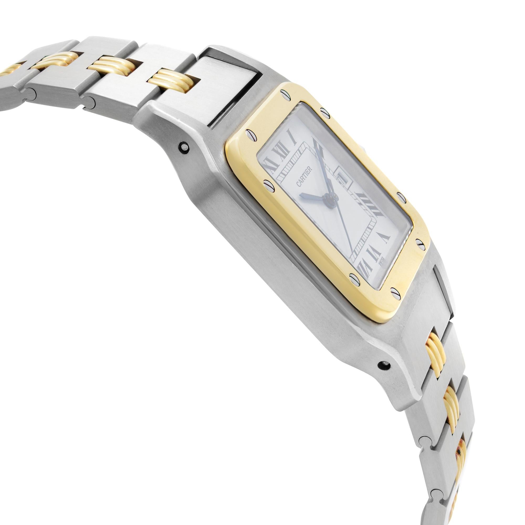 Cartier Santos Galbee 18k Gold Steel White Dial Automatic Unisex Watch 2961 1