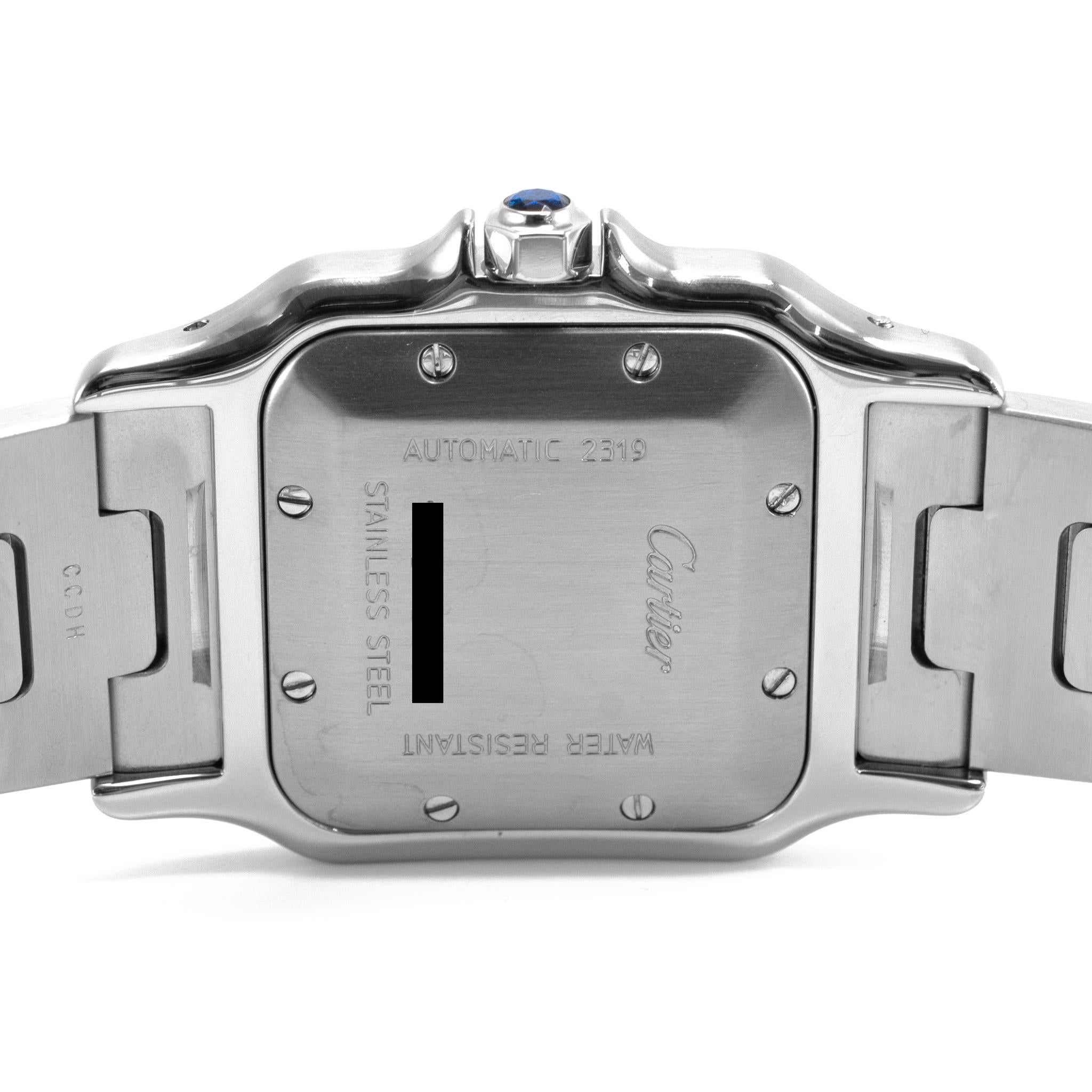Reloj Cartier Santos Galbée 29MM 2319 Esfera romana guilloché Acero Automático en venta 1