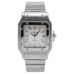 Cartier Santos Galbée 29MM 2319 Roman Guilloche Dial Steel Automatic Watch