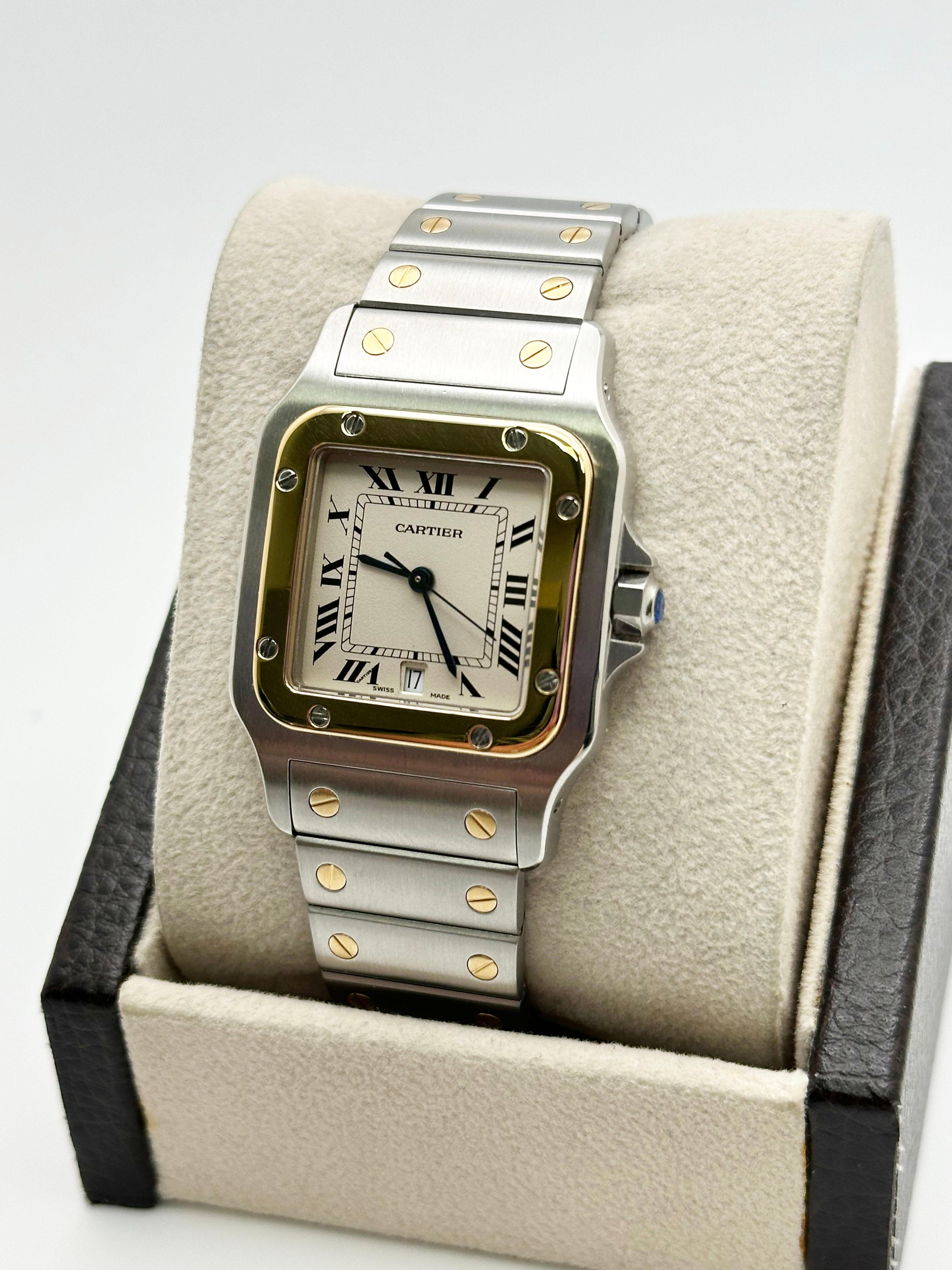 Cartier Santos Galbee 29mm Ref 187901 18K Gelbgold Edelstahl-Kasten aus Edelstahl 1