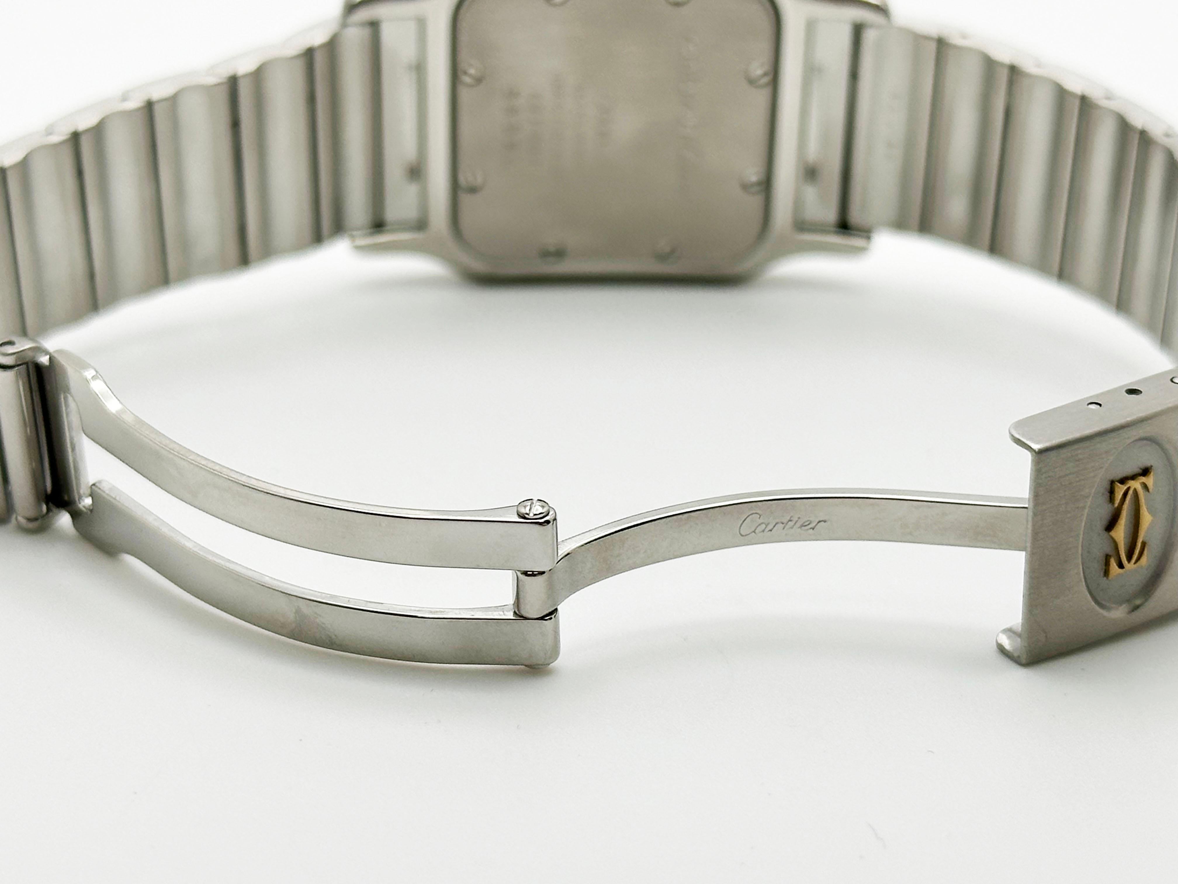 Cartier Santos Galbee 29mm Ref 187901 18K Gelbgold Edelstahl-Kasten aus Edelstahl 5