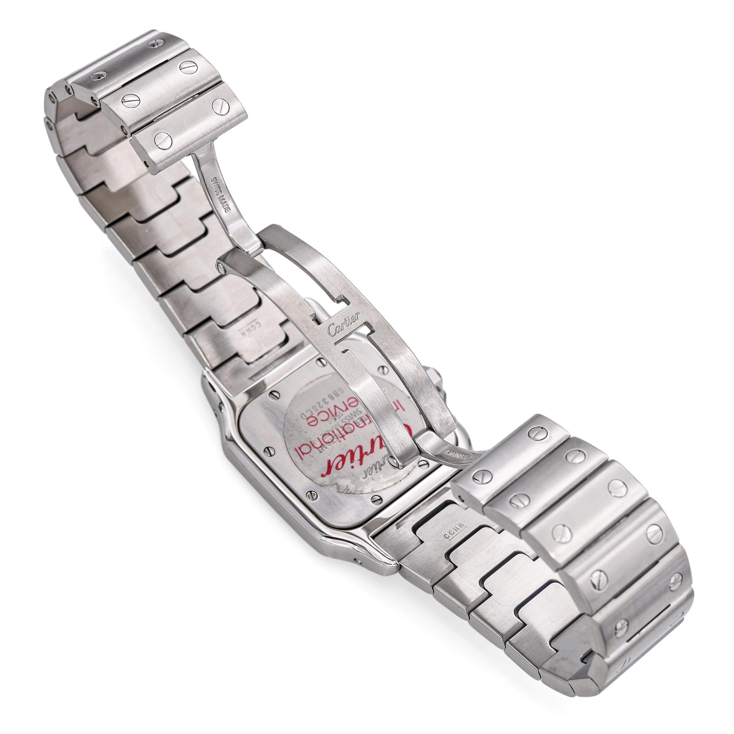 Orologio da uomo Cartier Santos Galbee 29 mm in acciaio inossidabile Ref 1564 in vendita 2