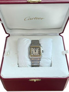 Cartier Santos Galbee 29mm Steel 18K Yellow Gold Mens Watch 187901