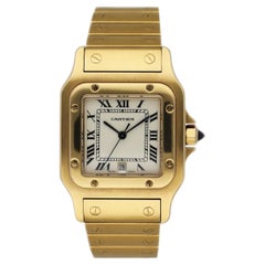 Cartier Santos Galbee 887901 18K Yellow Gold Ladies Watch