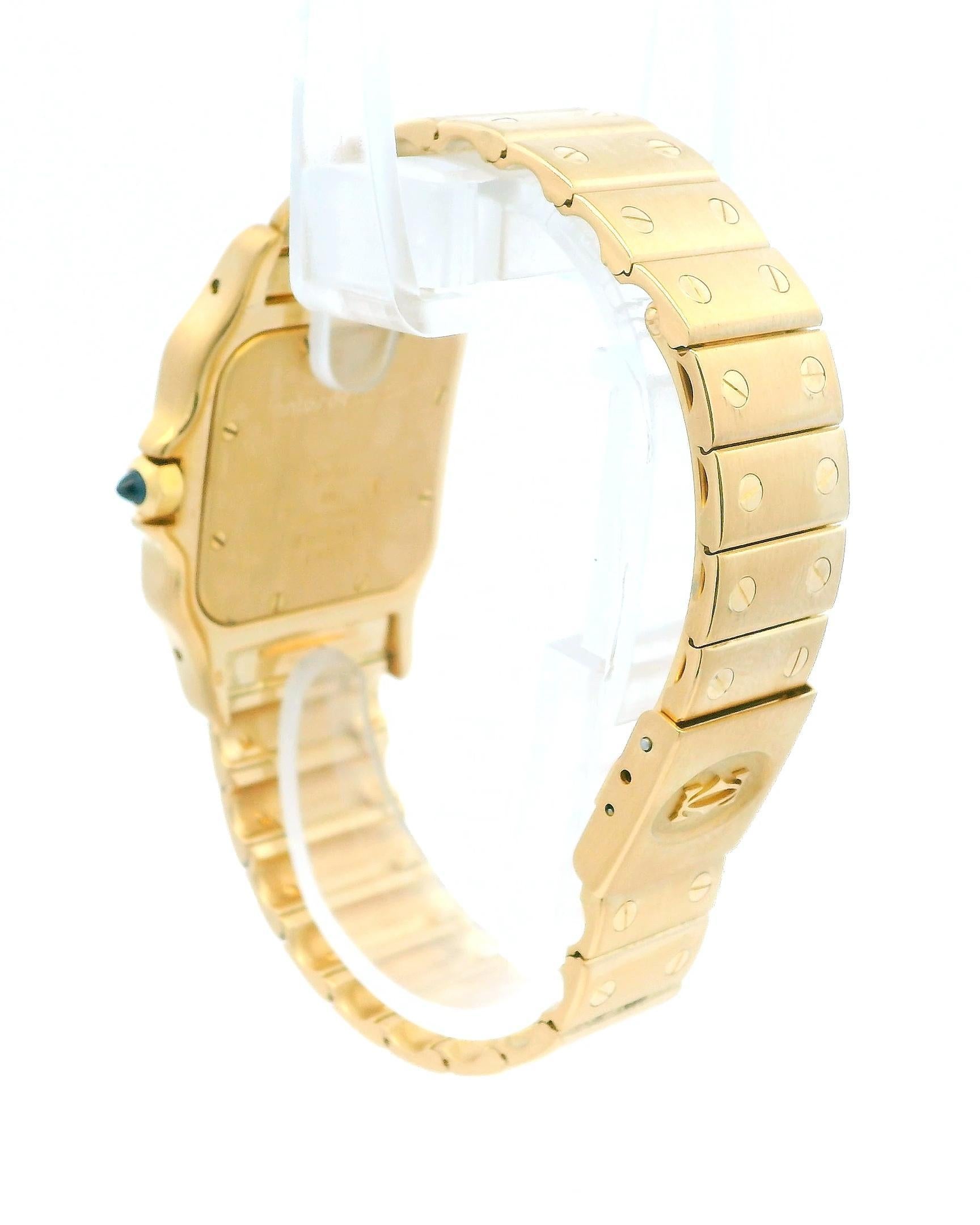Montre Cartier Santos Galbee 887901 en or jaune 18 carats Unisexe en vente