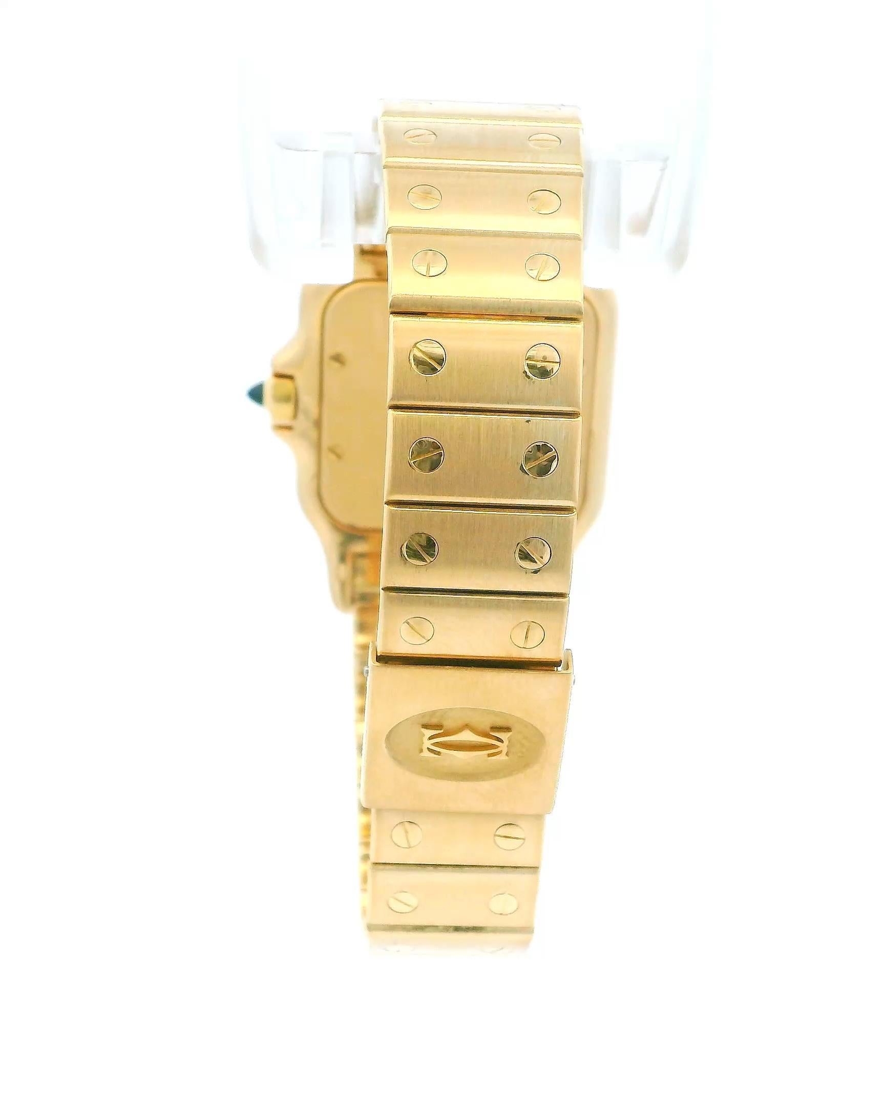 Montre Cartier Santos Galbee 887901 en or jaune 18 carats en vente 4