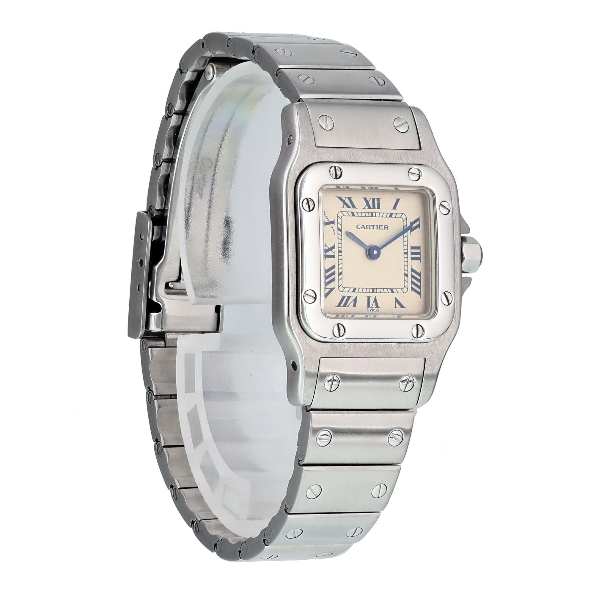 Cartier Santos Galbee 9057930 Ladies Watch In Excellent Condition For Sale In New York, NY