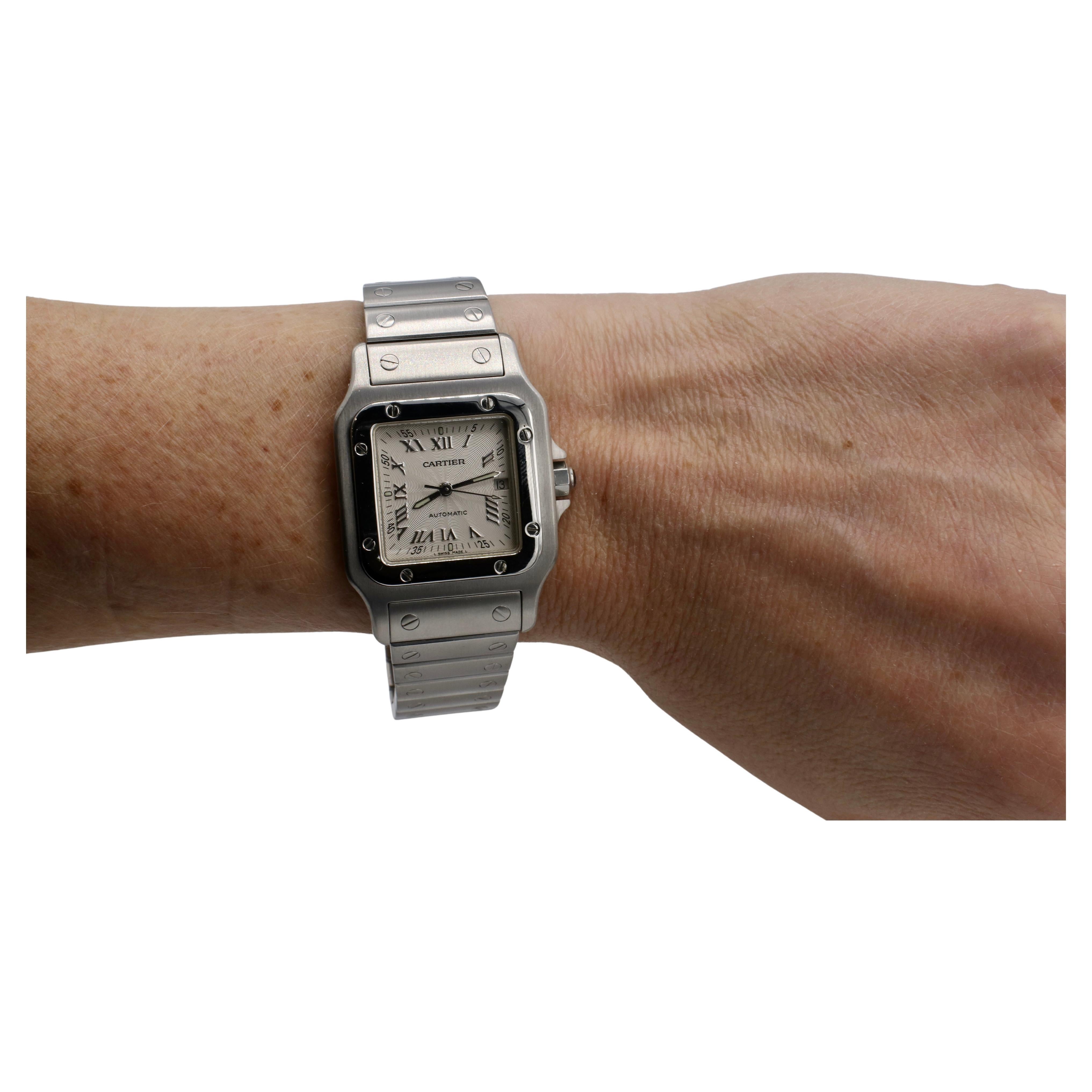 Cartier Santos Galbée Automatic Stainless Steel Watch Ref 2319 In Excellent Condition In  Baltimore, MD