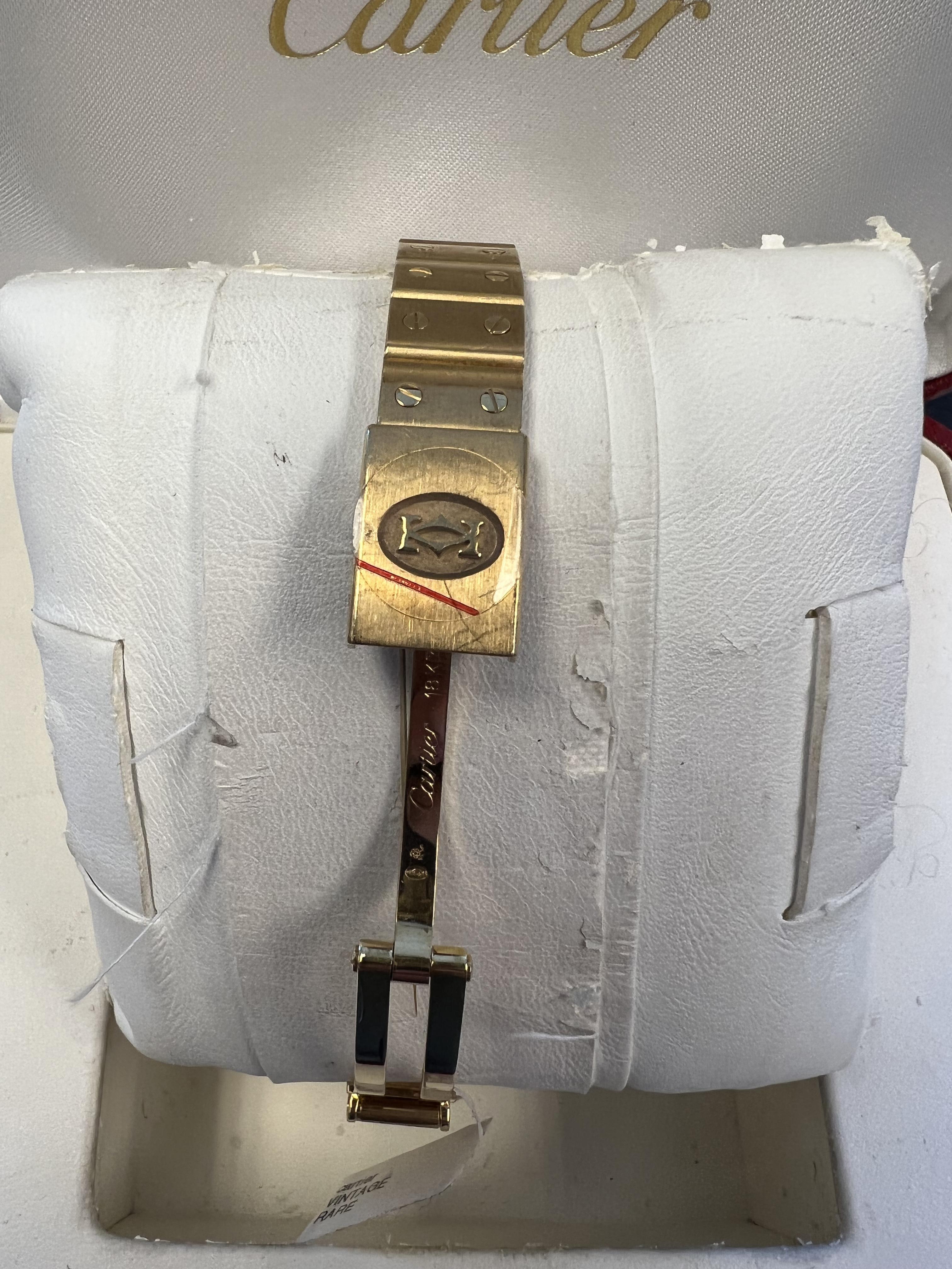 Donna Cartier Santos Galbée fasi lunari in oro giallo con ricevuta originale in vendita