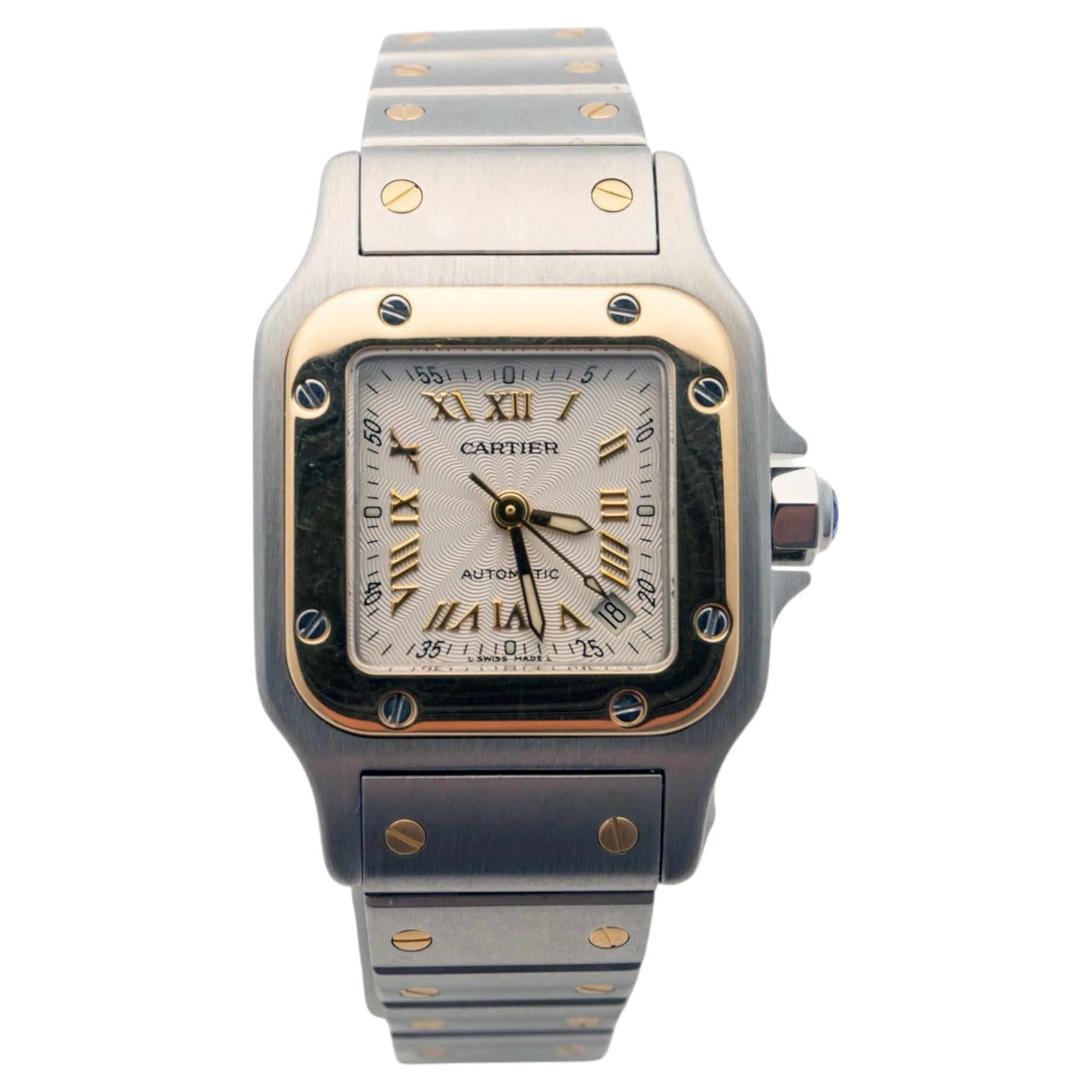 Cartier Santos Galbee Gold and Steel automatic Ladies Wrist Watch