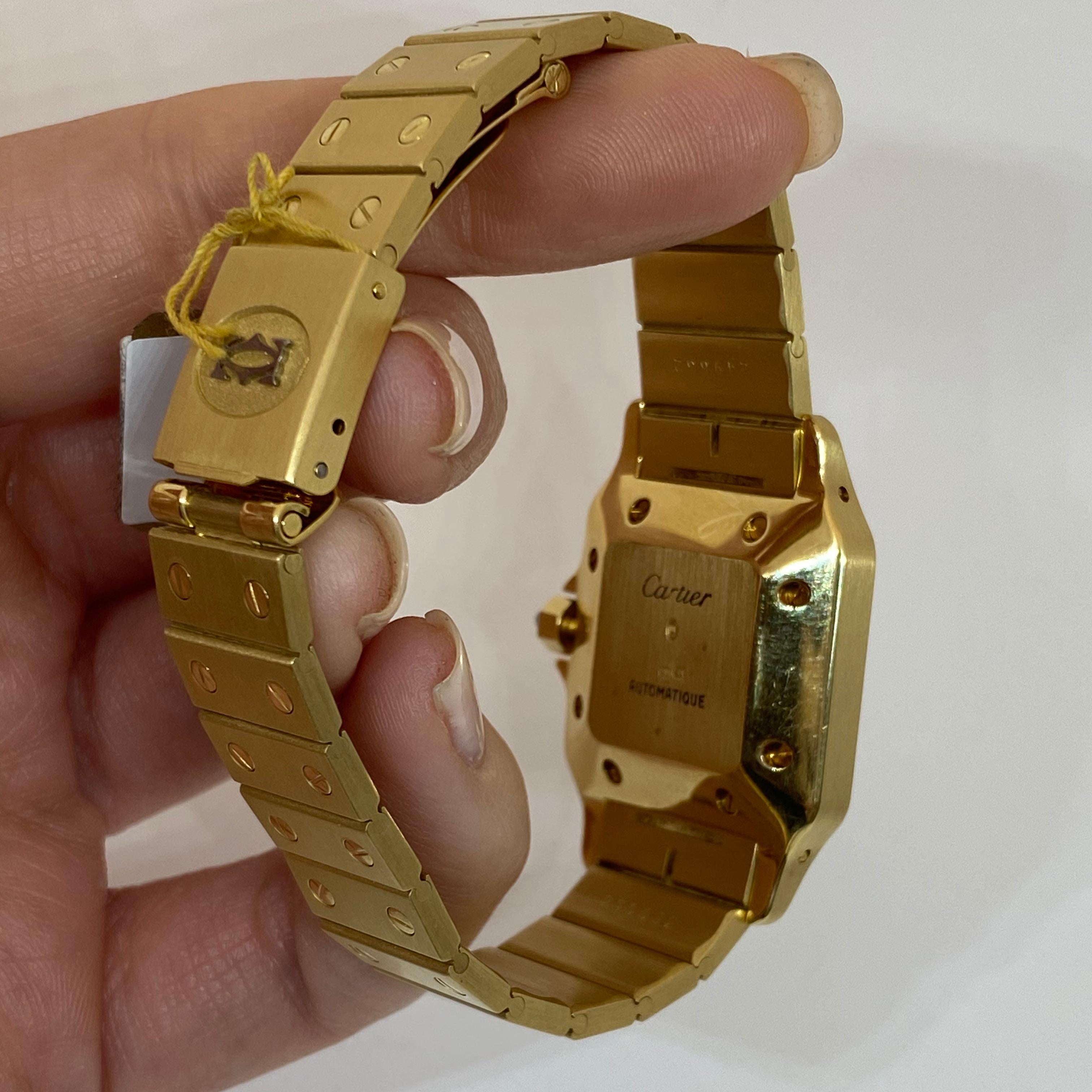 solid gold cartier santos