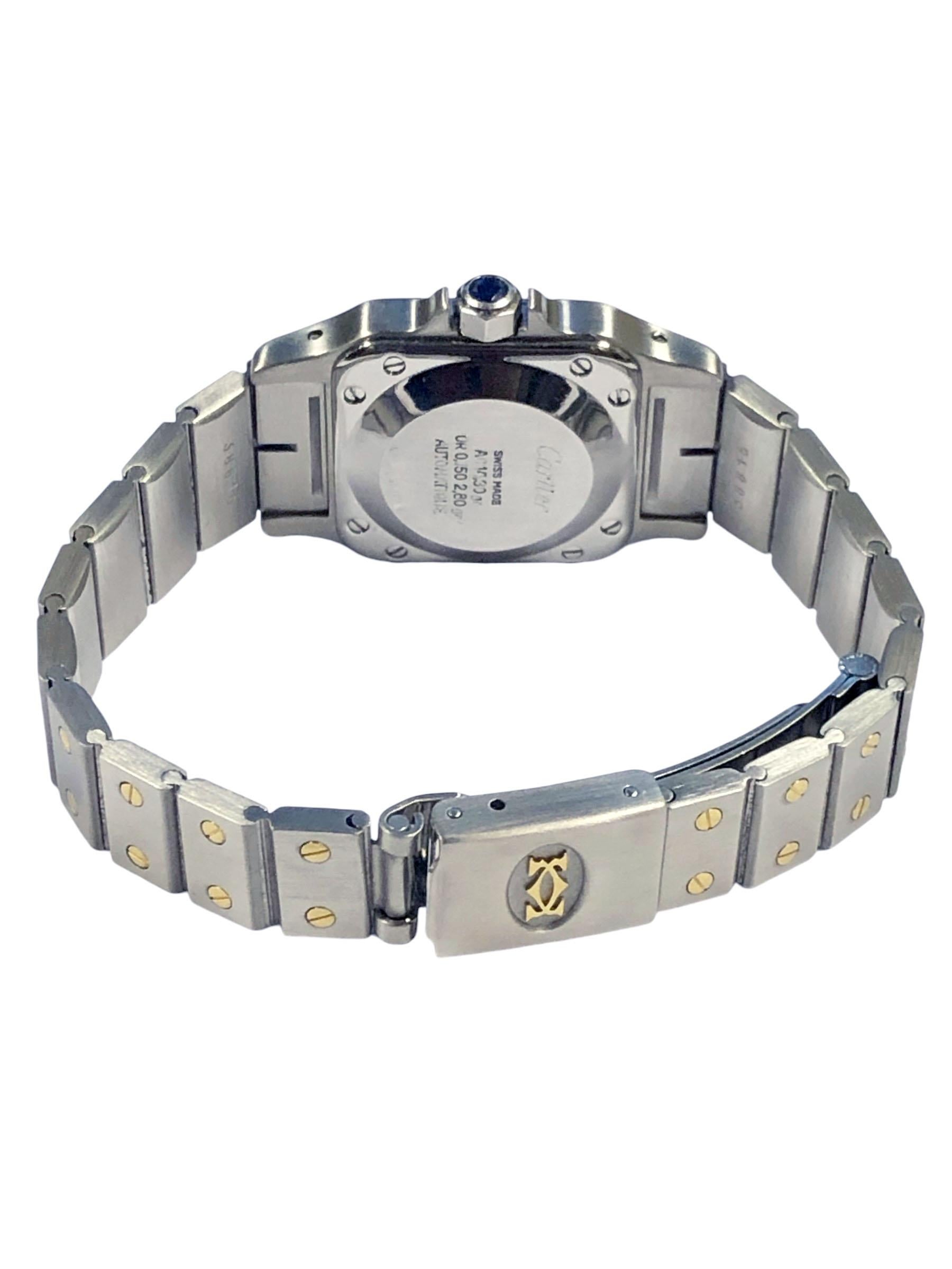 Women's Cartier Santos Galbee Ladies 18k and Steel Automatic Wrist Watch