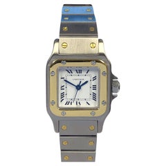 Cartier Santos Galbee Ladies 18k and Steel Automatic Wrist Watch
