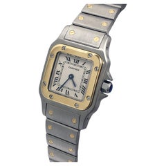 Cartier Santos Galbee Reloj de pulsera de cuarzo para señora de 18 quilates y acero