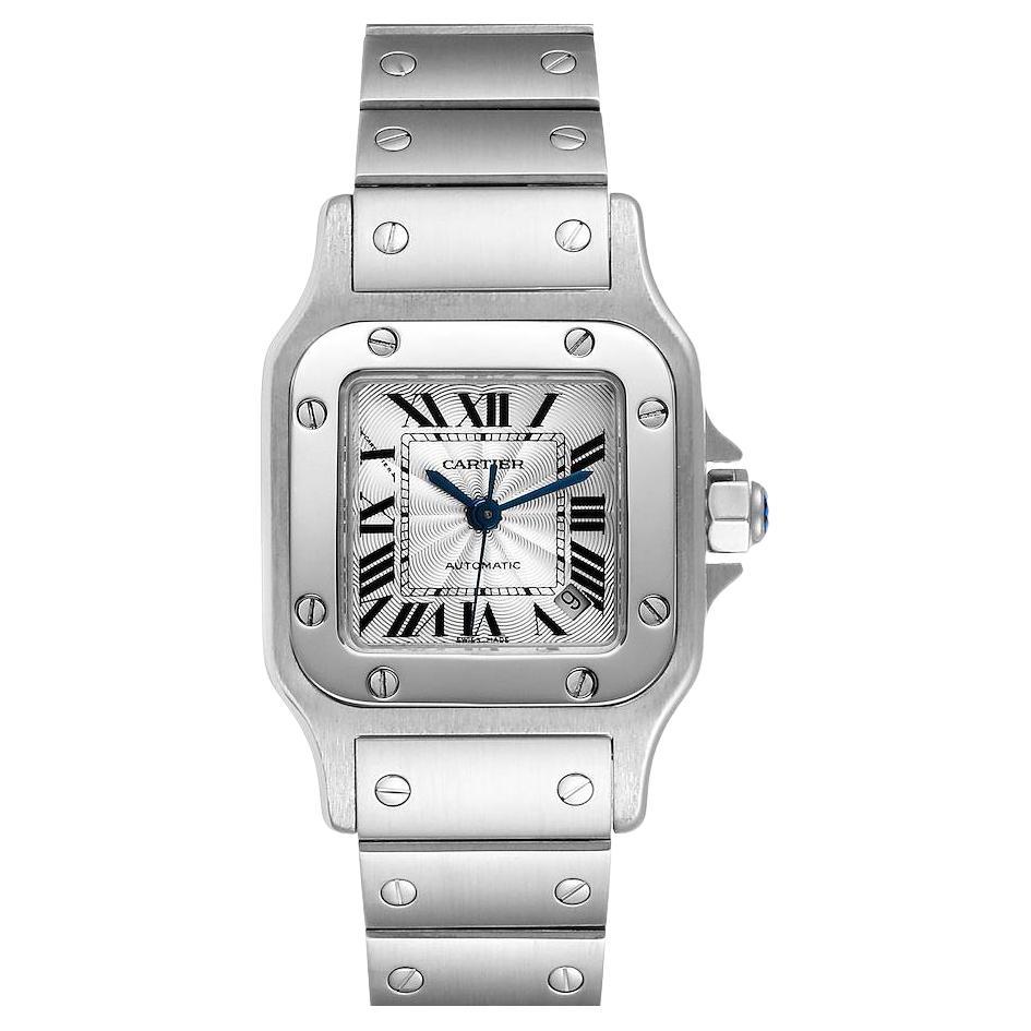Ladies Cartier Santos Galbee Steel 18 Karat Gold Moonphase Quartz Watch ...