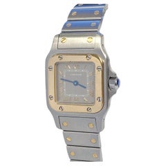 Cartier Santos Galbee Montre-bracelet à quartz en acier et or pour femmes