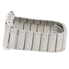 Cartier Santos Galbee Large Silver Roman Dial Automatic Watch
