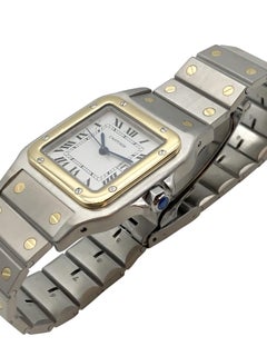 Cartier Santos Galbee Large Steel and Gold Automatic Wrist Watch
