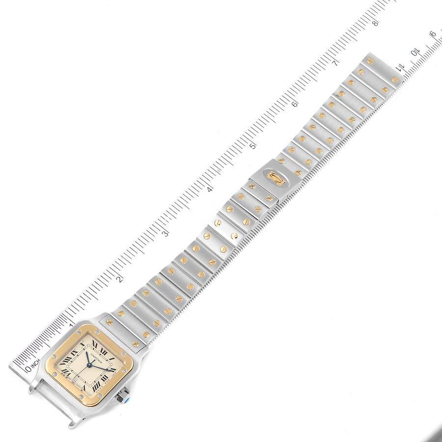 Cartier Santos Galbee Large Steel Yellow Gold Unisex Watch 1566 For Sale 2