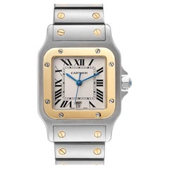 Cartier Santos Galbee Large Steel Yellow Gold Unisex Watch 1566