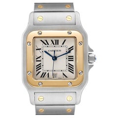 Cartier Santos Galbee Large Steel Yellow Gold Unisex Watch W20011C4