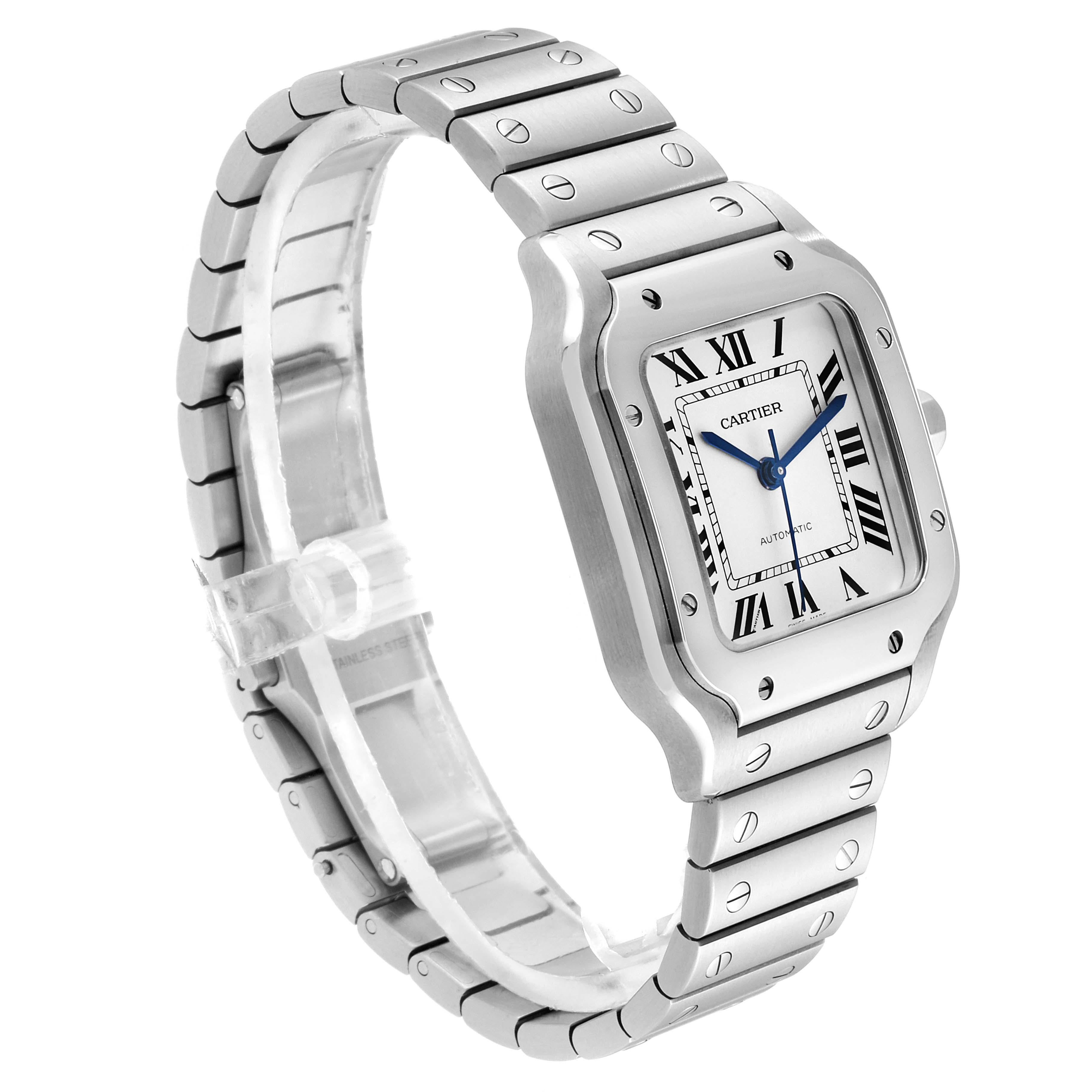 cartier unisex wssa0010 'santos' stainless steel watch