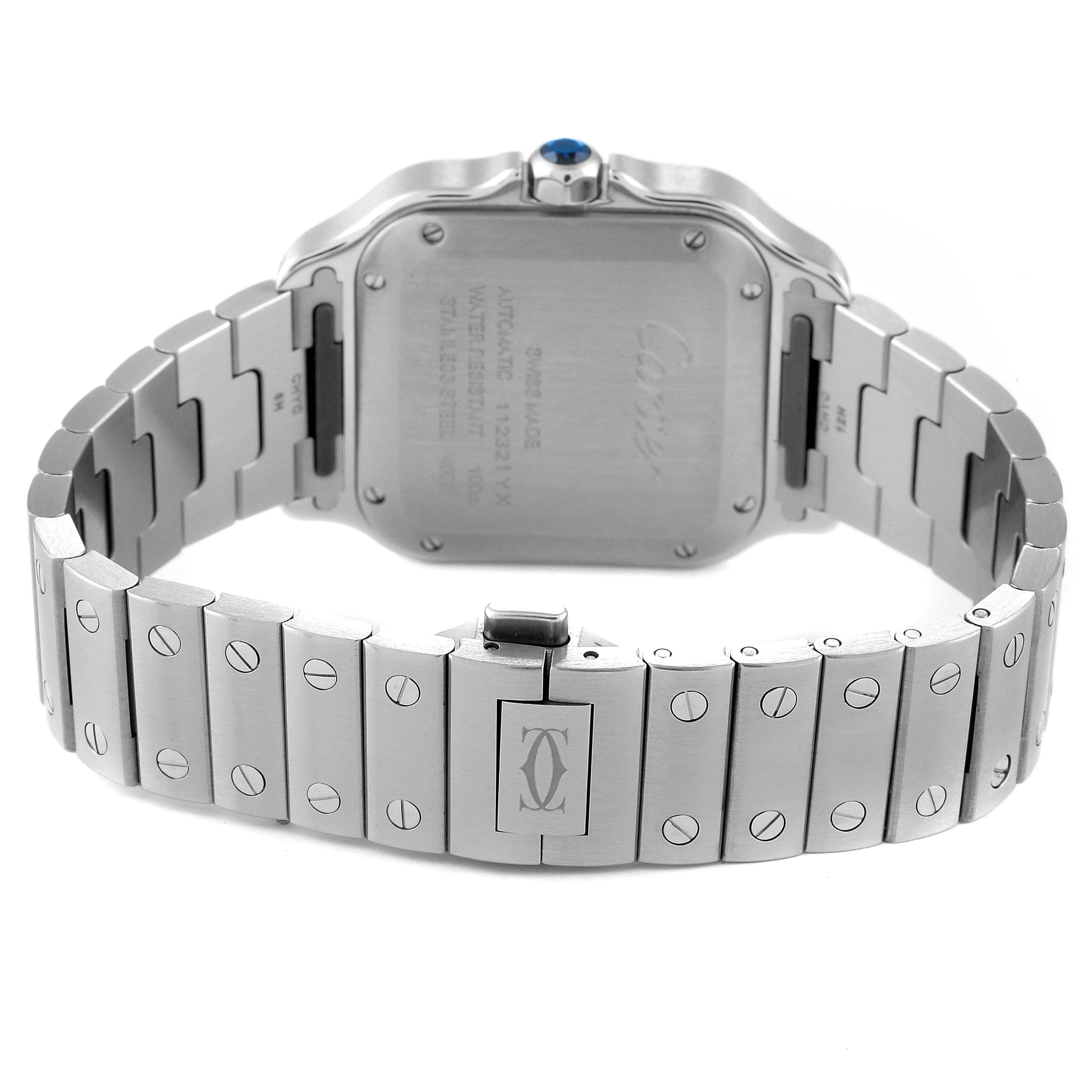 Cartier Santos Galbee Medium Steel Men's Watch WSSA0010 Unworn For Sale 3