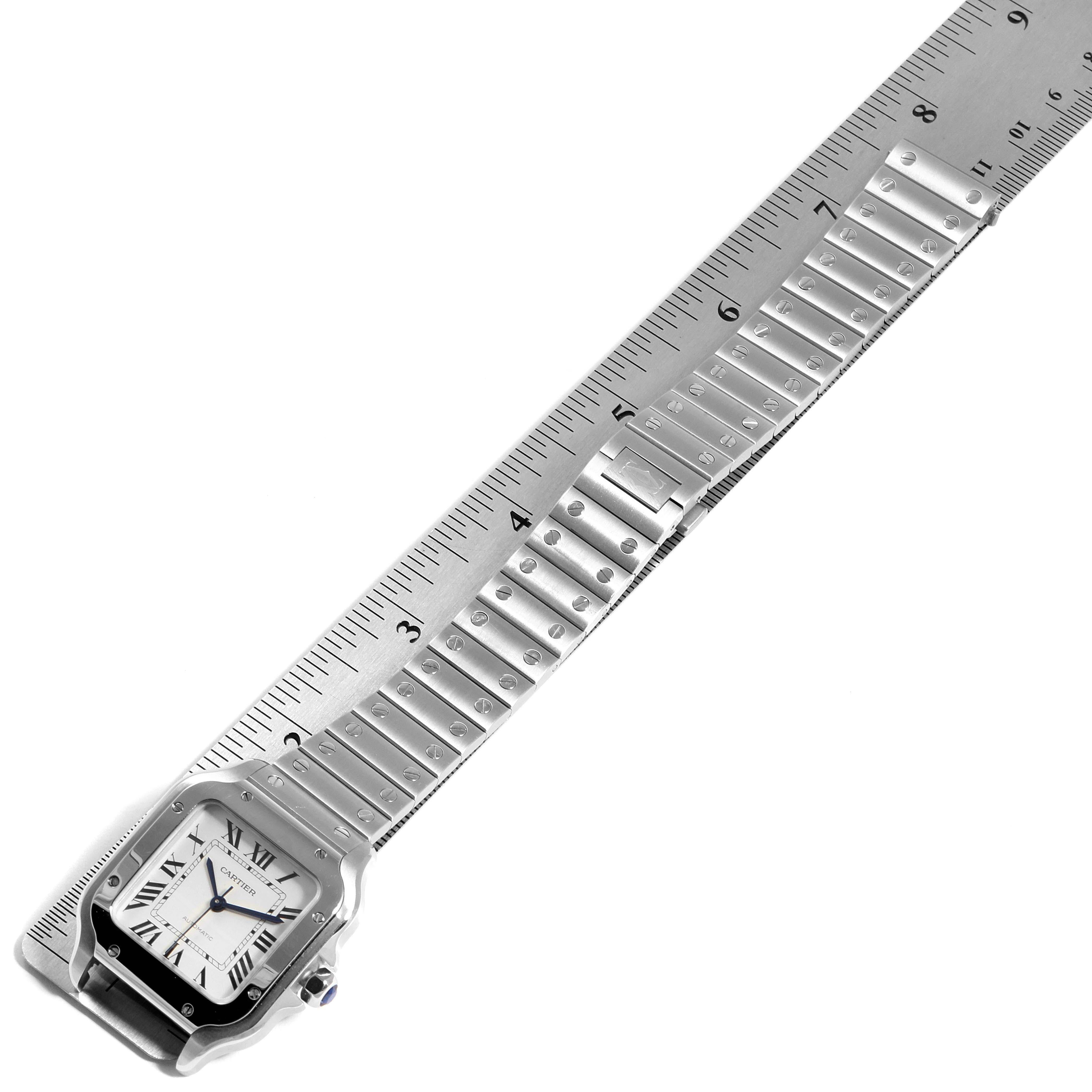 Cartier Santos Galbee Medium Steel Men's Watch WSSA0010 Unworn For Sale 4
