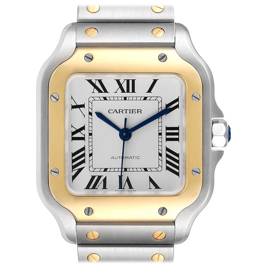 Cartier Santos Galbee XL Steel Men's Watch W20098D6 For Sale at 1stDibs
