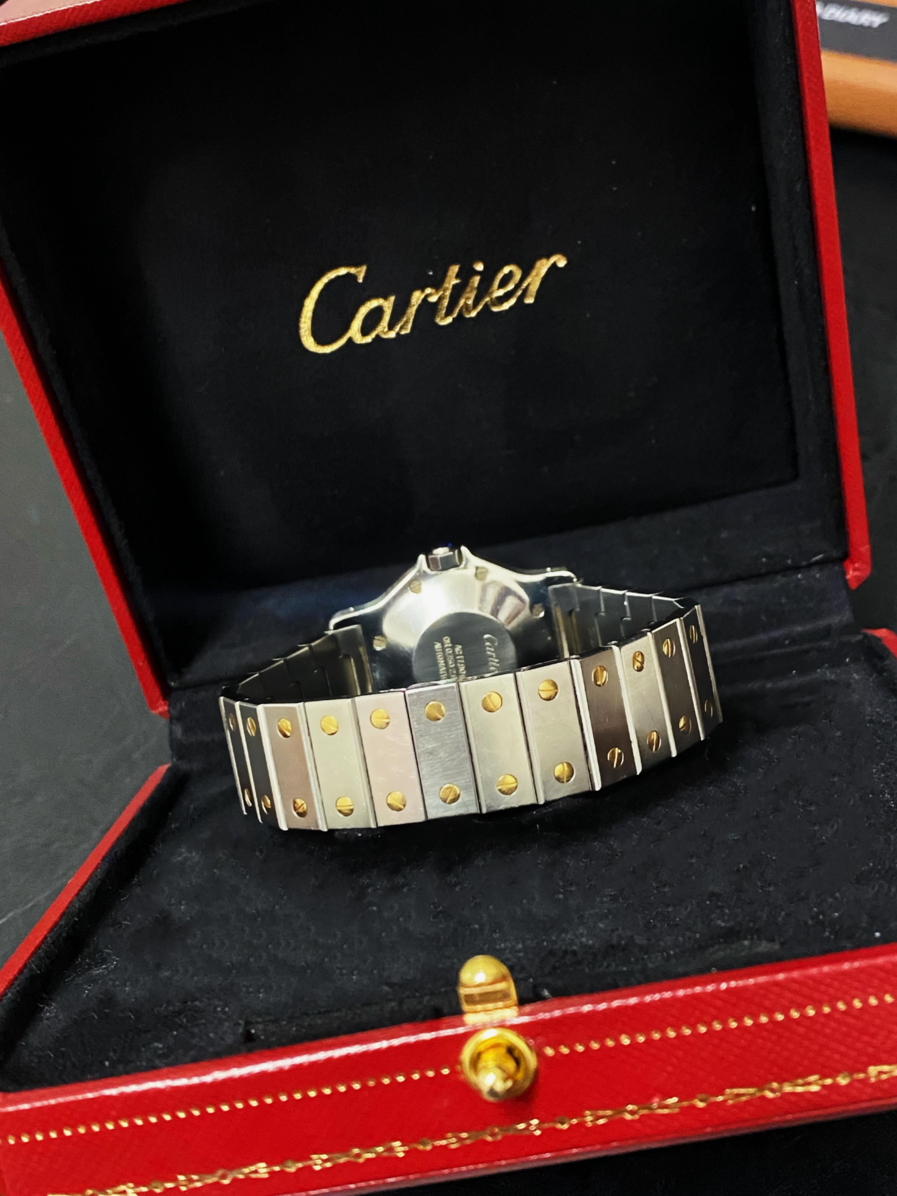 Cartier Santos Galbée Octagon 18K Gold & Steel 31mm Automatic Men' Watch + Box 2