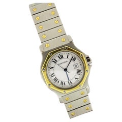 Cartier Santos Galbée Octagon 18K Gold & Steel 31mm Automatic Men' Watch + Box