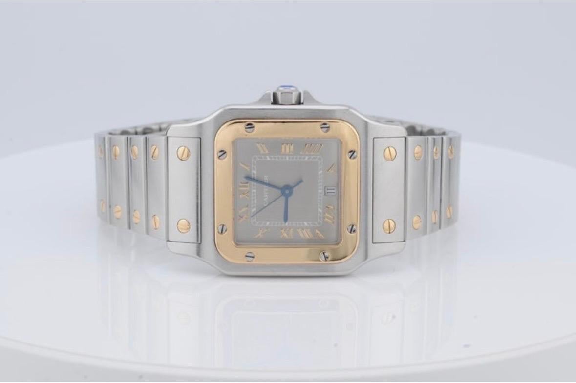 Cartier Santos Galbée Ref. 1566 - Montre à quartz en acier et or Bon état - En vente à Berlin, BE
