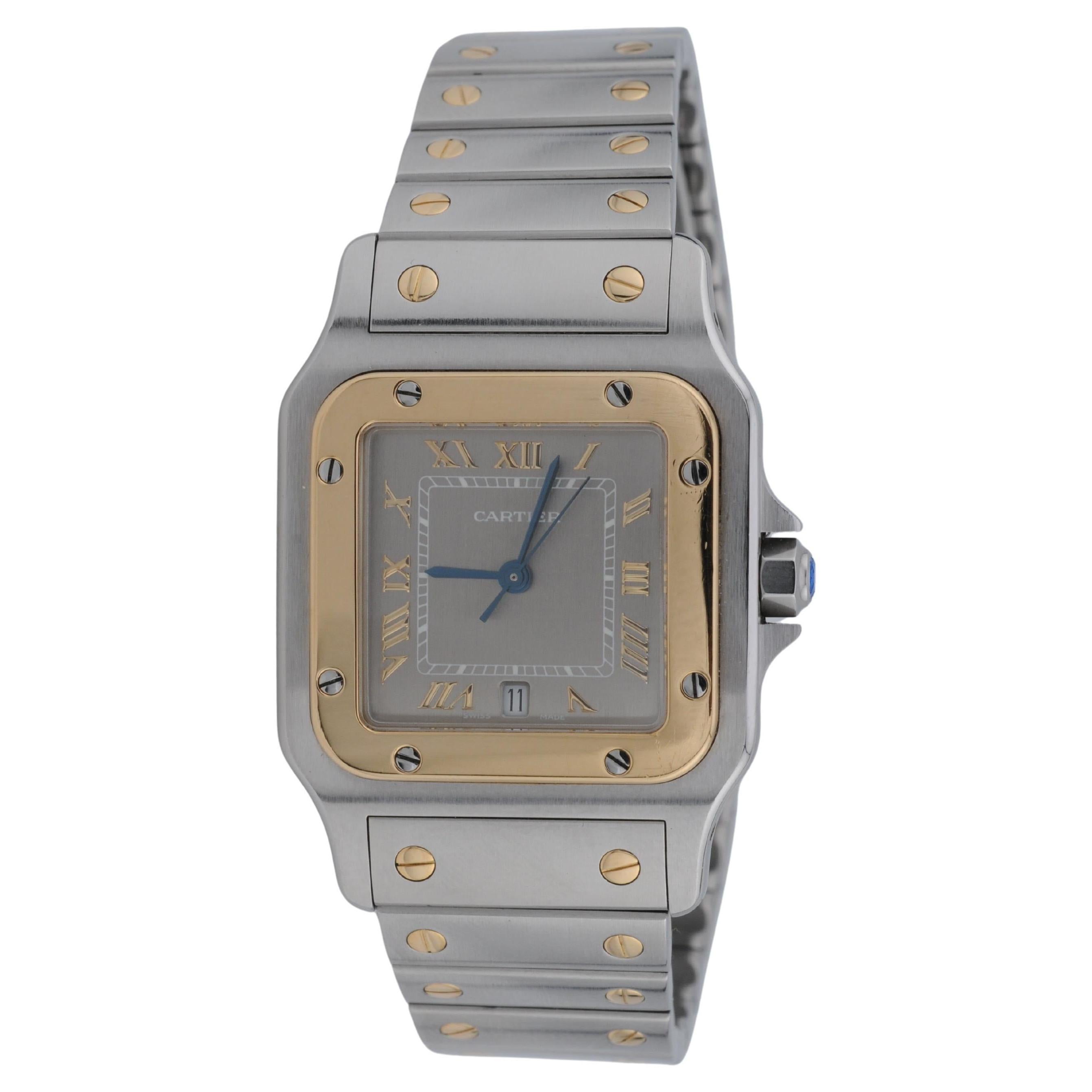 Cartier Santos Galbée Ref. 1566 - Stahl & Gold Quarzuhr