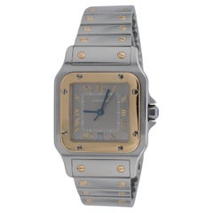 Cartier Santos Galbée Ref. 1566 - Orologio al quarzo in acciaio e oro