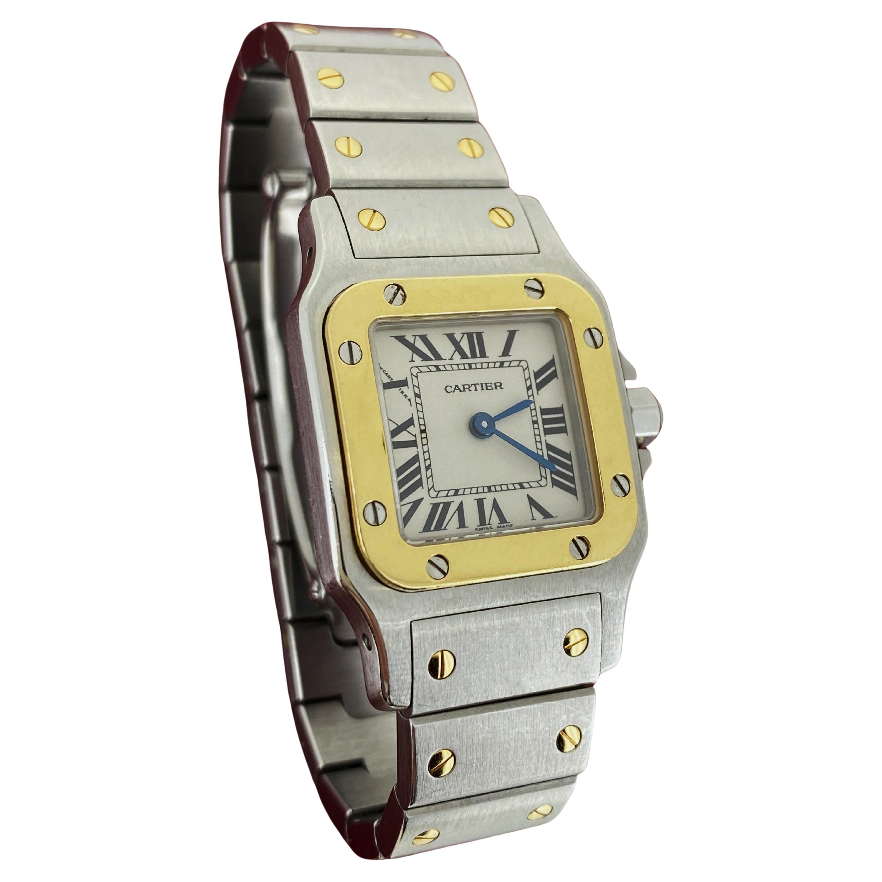 Being one of the most coveted & desirable timepieces,
this Cartier Santos Galbee ref 1567 circa 2006 
surely does & always will make a statement, 
especially in such an amazing condition 

This instantly-recognisable two-tone ladies’ wristwatch 
is
