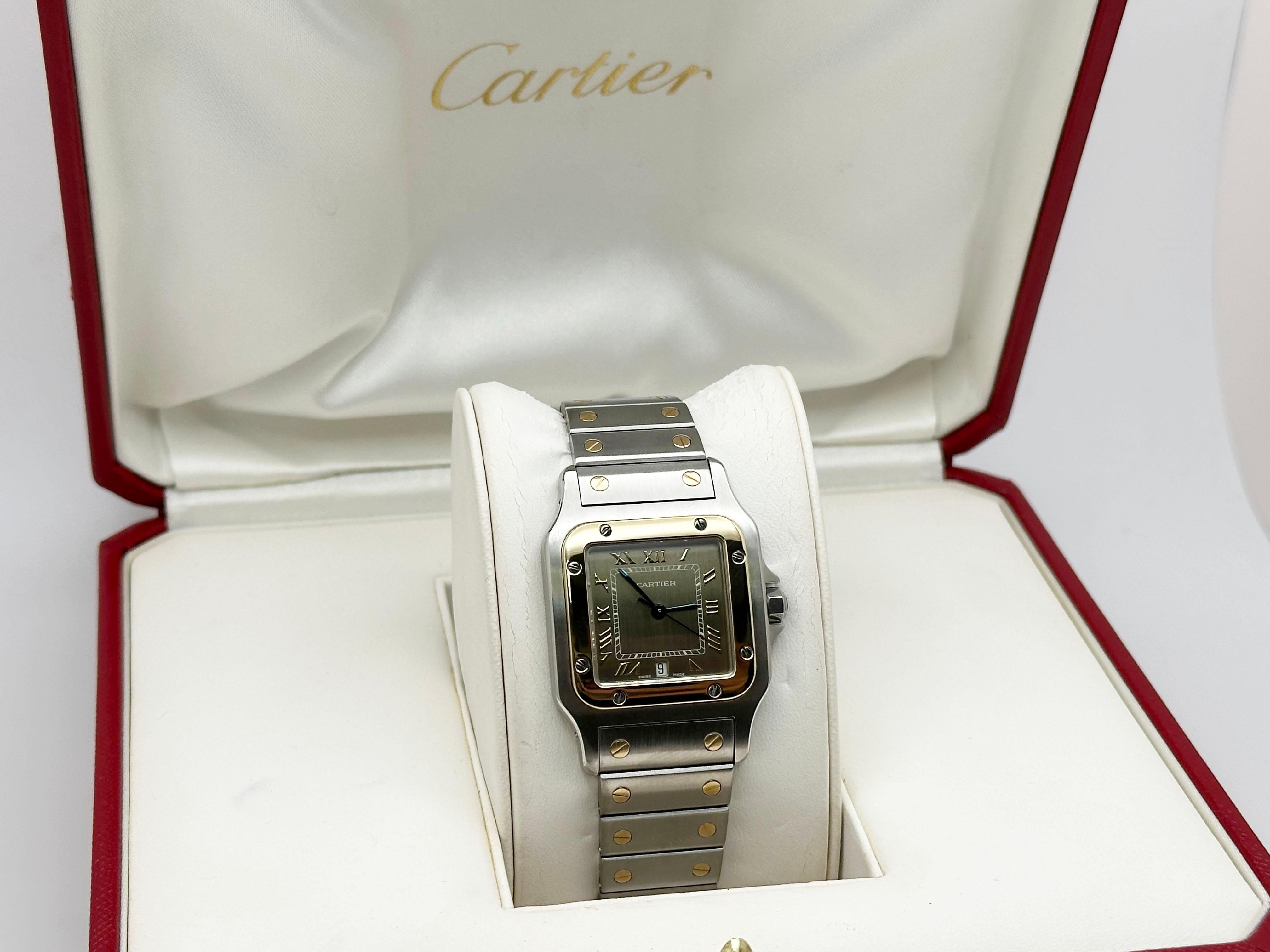 Cartier Santos Galbee Réf. 187901 Cadran en bronze et or jaune 18 carats, boîte en acier inoxydable 29 mm 7