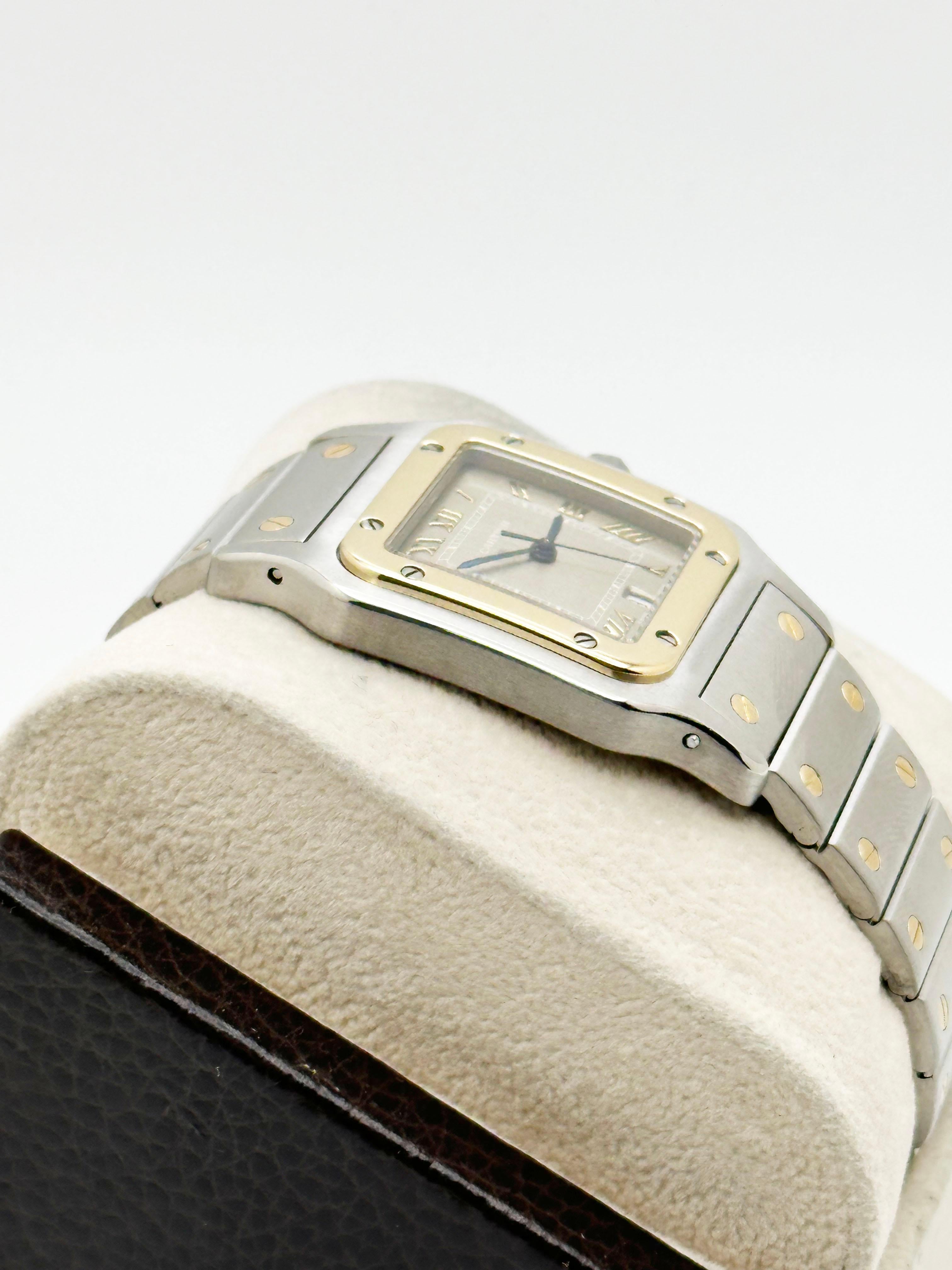 Cartier Santos Galbee Réf. 187901 Cadran en bronze et or jaune 18 carats, boîte en acier inoxydable 29 mm 1