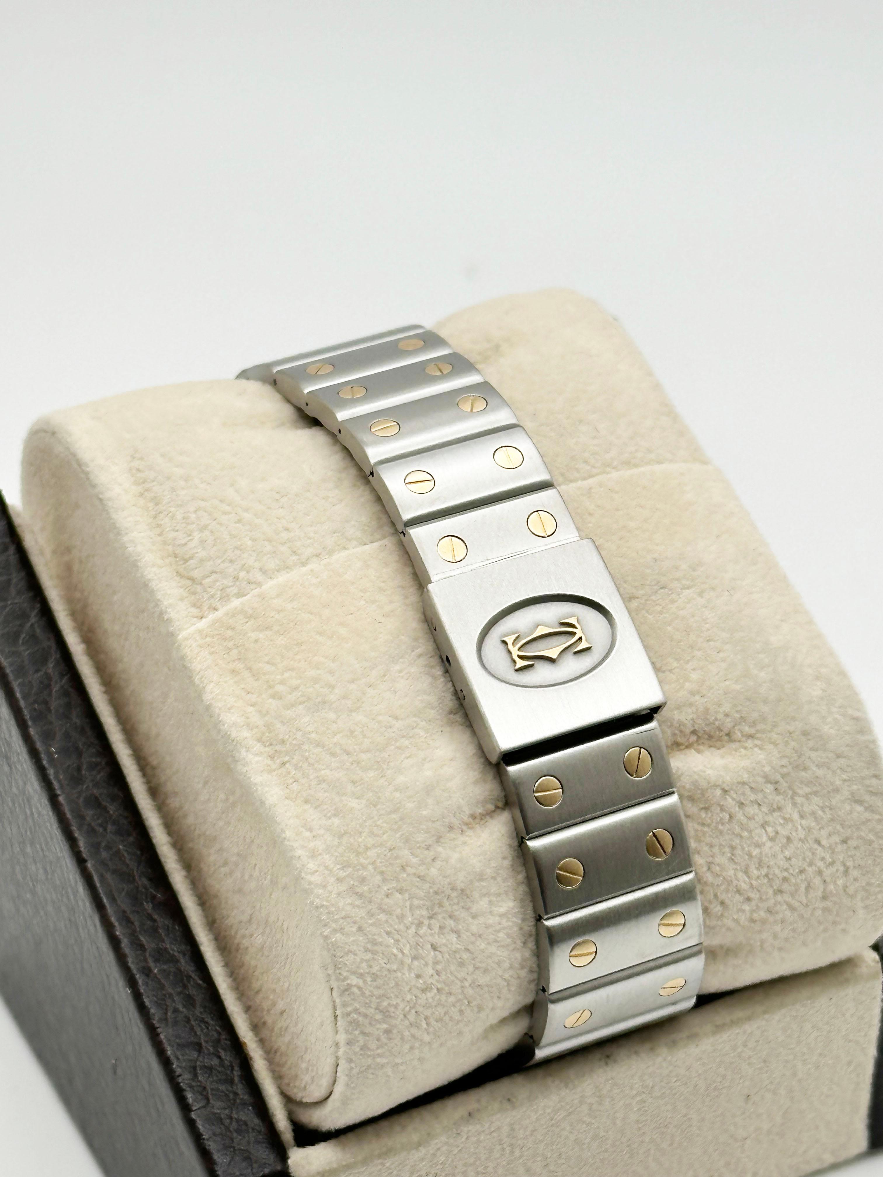 Cartier Santos Galbee Réf. 187901 Cadran en bronze et or jaune 18 carats, boîte en acier inoxydable 29 mm 2