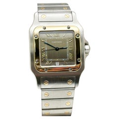Cartier Santos Galbee Ref 187901 Quadrante bronzo Oro giallo 18 carati Scatola Inox 29 mm