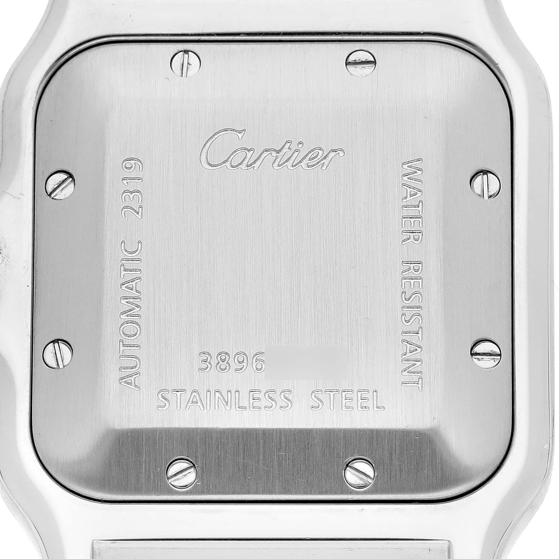 Cartier Santos Galbee Silver Dial Automatic Steel Mens Watch W20055D6 Box Papers 2