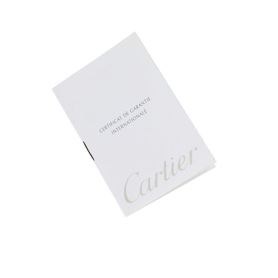 Cartier Santos Galbée Silbernes Zifferblatt Kleine Stahl Damenuhr W20054D6/2423 im Angebot 7