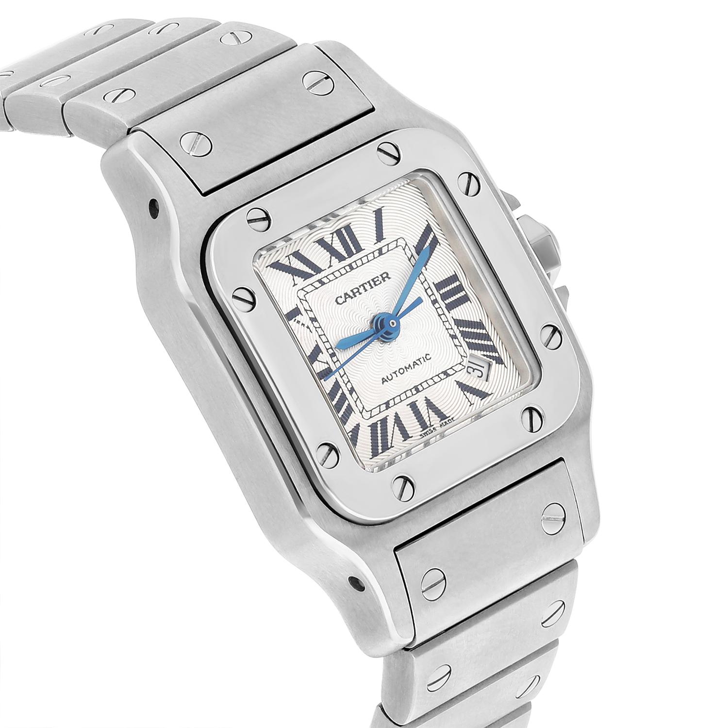 Cartier Santos Galbee petite montre pour femme en acier W20054D6/2423 Pour femmes en vente
