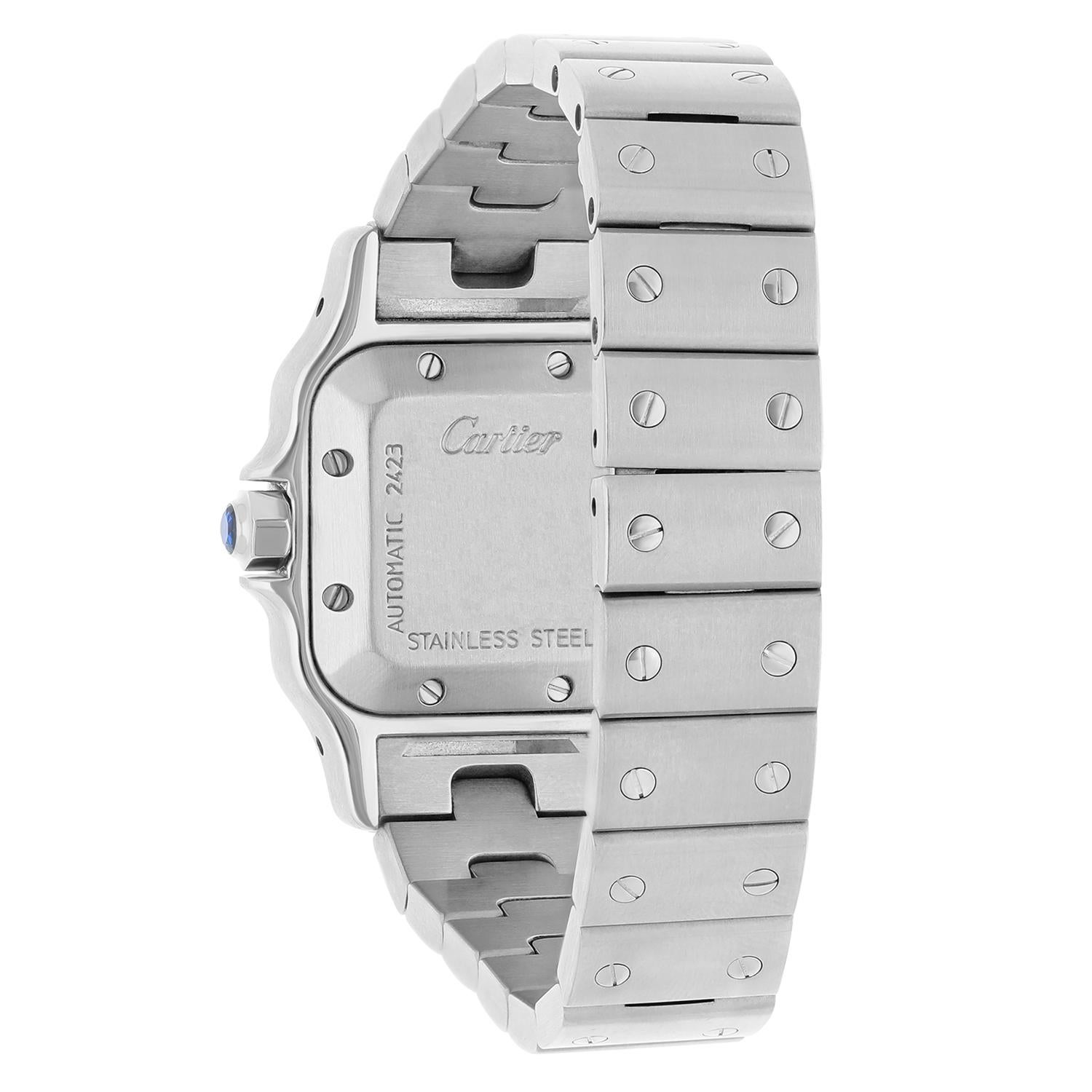 Cartier Santos Galbee petite montre pour femme en acier W20054D6/2423 en vente 4