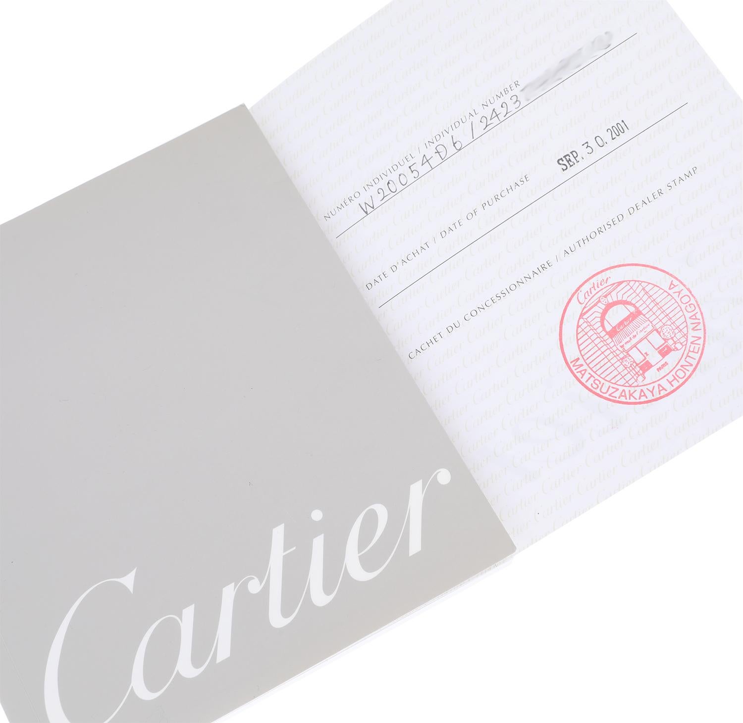 Cartier Santos Galbee Silber Zifferblatt Kleine Stahl Damenuhr W20054D6/2423 im Angebot 6