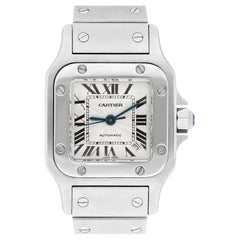 Used Cartier Santos Galbee Silver Dial Small Steel Ladies Watch W20054D6/2423